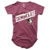 Wes and Willy NCAA Girls S/S Burnout Tee,Florida State Seminoles,6X,Wine view 1
