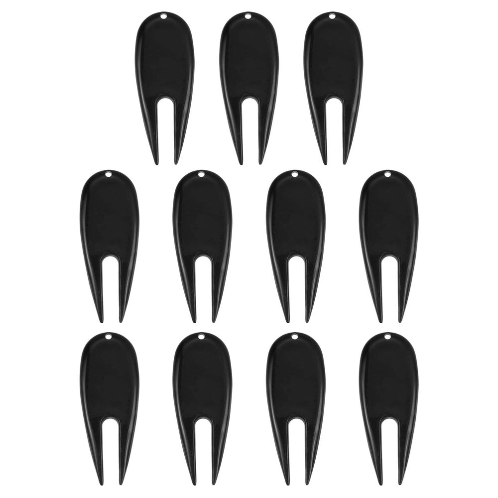 PATIKIL Golf Divot Tool, 12 Pack Plastic Golf Repair Tool Ball Marker for Golfer, Black