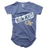Wes and Willy NCAA Girls S/S Burnout Tee,Georgia Tech Yellow Jackets,4,Midnight view 1