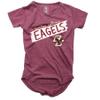 Wes and Willy NCAA Girls S/S Burnout Tee,Boston College Eagles,7-8,Wine view 1