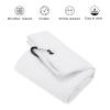 PATIKIL 20"x16" Tri-Fold Golf Towels, Waffle Pattern Towels Soft Fiber Strong Water Absorption with D Clip for Golf Lovers, White view 3