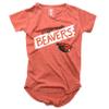 Wes and Willy NCAA Girls S/S Burnout Tee,Oregon State Beavers,10,Orange Crush view 1