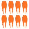 PATIKIL Golf Divot Tool, 8 Pack Plastic Golf Repair Tool Ball Marker for Golfer, Orange view 1
