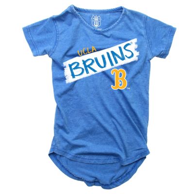 Wes and Willy NCAA Girls S/S Burnout Tee,UCLA Bruins,4T,UC Blue