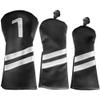 All Teed Up Premium Golf Club Covers - 3 Pack - Driver - Wood - Hybrid Club Head Covers with Club ID Tag