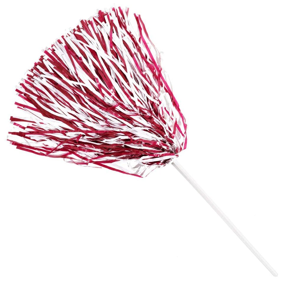 Anderson's Premium Cardinal Red and White School Spirit Shakers, Cheerleader Pom Poms, Sports Fan, Football, Basketball, Homecoming, Squad, Team, Party, Dance Club, Celebration Pack of 100