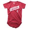 Wes and Willy NCAA Girls S/S Burnout Tee,Stanford Cardinal,14,Bullseye Red view 1