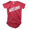 Wes and Willy NCAA Girls S/S Burnout Tee,Temple Owls,3T,Bullseye Red view 1