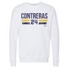 500 LEVEL William Contreras Sweatshirt (Crew Sweatshirt, XX-Large, White) - William Contreras Milwaukee Font view 1