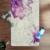 Personalized Purple Bloom Pink Flower Floral Non-Slip Rubber Bottom, Soft Suede Top, Cushioning, Impact Lessening, Yoga Mat Pilates Mat Exercise GYm and Home Mat view 3