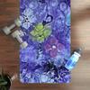 Personalized Purple Flowers colorful whimsical quirky Non-slip Grip Rubber Yoga Mat, Soft Suede Top Yoga Mat, Kids Yoga Mat, Adult Yoga Mat, Cushioning, Lightweight, Impact Lessening, Pilates Mat, Exercise Gym or Home Mat view 2