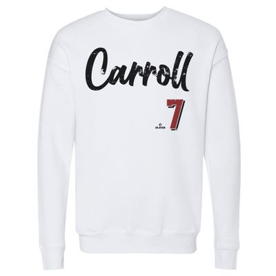 500 LEVEL Corbin Carroll Sweatshirt (Crew Sweatshirt, XX-Large, White) - Corbin Carroll Arizona Script