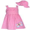 Bonnie Jean Girls 3M-6X Bright Seersucker Applique Dress and Hat (Butterfly 3-6M) view 1