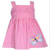 Bonnie Jean Girls 3M-6X Bright Seersucker Applique Dress and Hat (Butterfly 3-6M) view 2