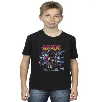 ACDC Boys Blow Up Your Video Jump T-Shirt, Black, 7-8 Years