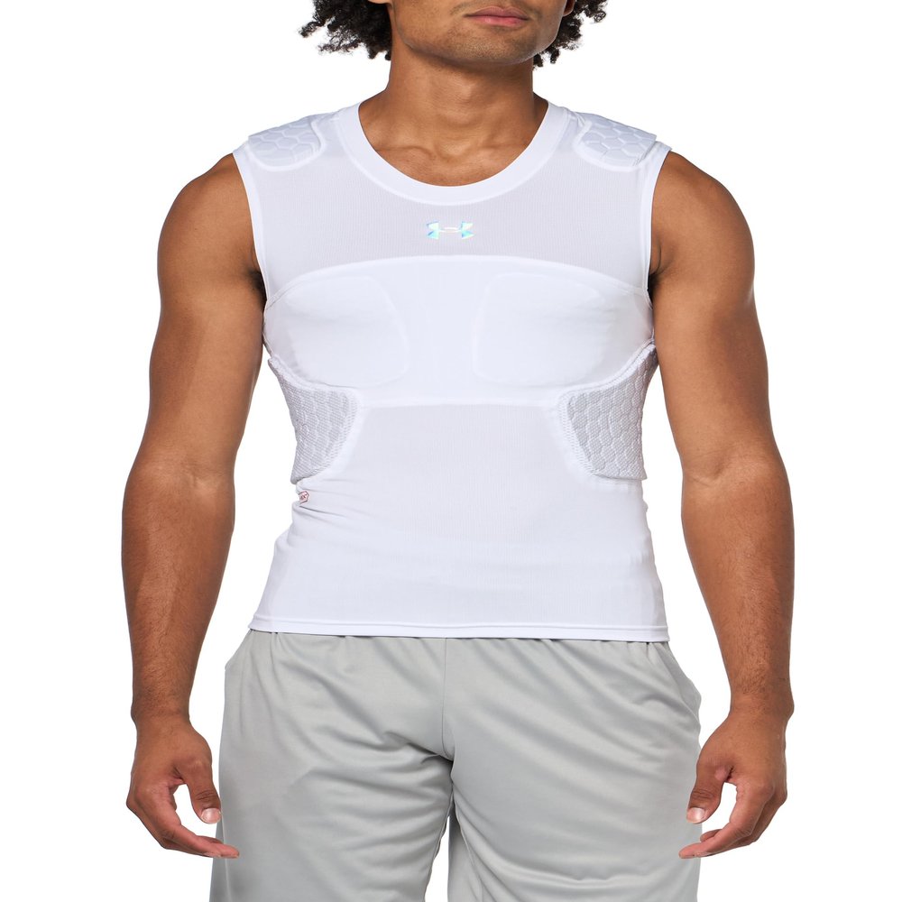 Under Armour UA20960-90002-M Gameday Armour Women's 7-Pad Top White M