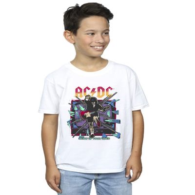 ACDC Boys Blow Up Your Video Jump T-Shirt, White, 5-6 Years