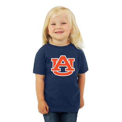 Little King NCAA Toddler Big Logo T-Shirt-100% Cotton-Boys & Girls-Auburn-Navy-3T Team Color