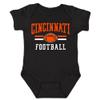 Xtreme Apparrel Cincinnati Retro Team Baby Bodysuit for Football Fans (Black, 24M) view 1