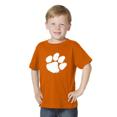 Little King NCAA Toddler Big Logo T-Shirt-100% Cotton-Boys & Girls-Clemson-Orange-4T Team Color