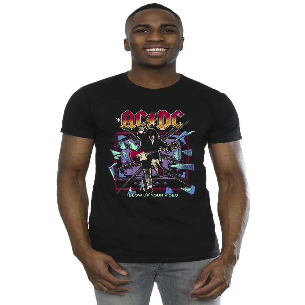 ACDC Men's Blow Up Your Video Jump T-Shirt Black Medium