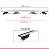 accessorypart Compatible with Volkswagen T-ROC 2017-2025 Hook Model Car Roof Rack Cross Bar Gray Aluminium 2 Bars view 3