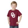 Little King NCAA Toddler Big Logo T-Shirt-100% Cotton-Boys & Girls-Oklahoma-Crimson-2T Team Color view 1