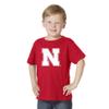 Little King NCAA Toddler Big Logo T-Shirt-100% Cotton-Boys & Girls-Nebraska-Red-2T Team Color view 1