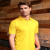 Vantage Apparel Men's Collegiate Premium Moisture Wicking Dark Gray Icon Polo, LSU Tigers, Gold, X-Large view 3