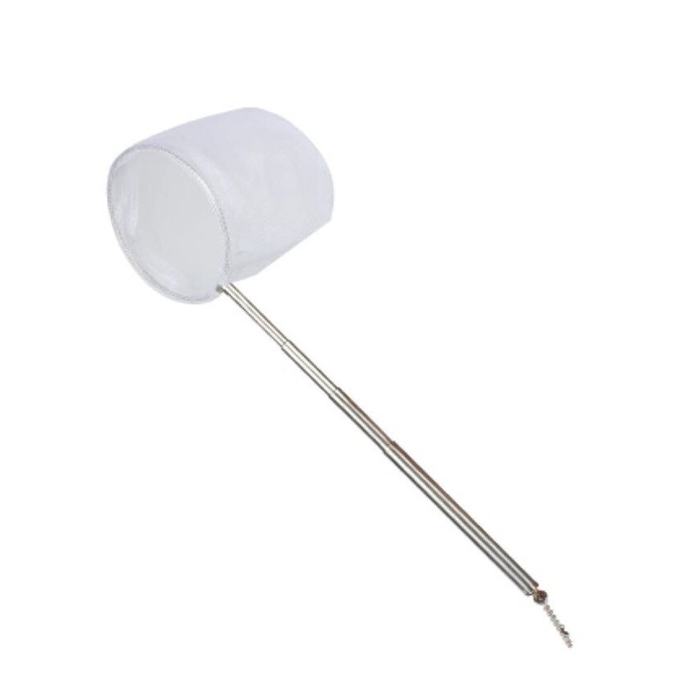 Fish Net Foldable Stainless Steel Fishing Landing Net Retractable Aquarium Scoop Catching Fishnet Long Handle Cleaning Pool Tool Dip Net