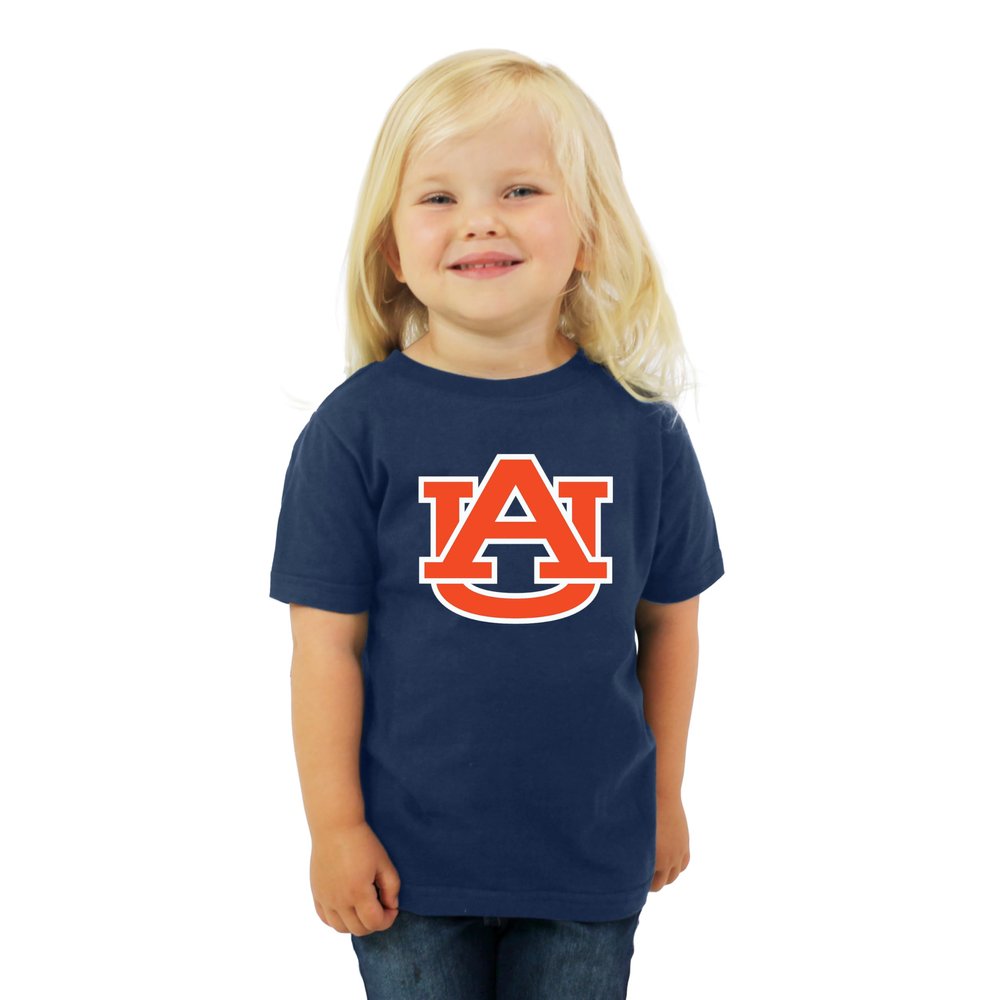 Little King NCAA Toddler Big Logo T-Shirt-100% Cotton-Boys & Girls-Auburn-Navy-2T Team Color