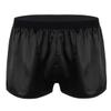 Alvivi Mens Lightweight Shiny Boxer Shorts Loose Fit Panties Sports Short Swimming Trunks Black XX-Large view 2