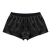 Alvivi Mens Lightweight Shiny Boxer Shorts Loose Fit Panties Sports Short Swimming Trunks Black XX-Large view 4