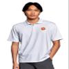 Vantage Apparel Men's Collegiate Premium Moisture Wicking Stretch Fit Diamond Print Polo, Clemson Tigers, Gray, Large view 1