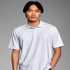Vantage Apparel Men's Collegiate Premium Moisture Wicking Stretch Fit Diamond Print Polo, Clemson Tigers, Gray, Large view 2