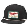 AMERICAN NEEDLE Miller High Life Beer Wyatt Adjustable Snapback Trucker Baseball Hat (23014A-MHL-BLK) Black view 1