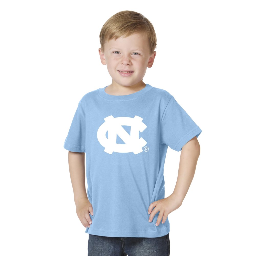 Little King NCAA Toddler Big Logo T-Shirt-100% Cotton-Boys & Girls-North Carolina-Carolina Blue-4T Team Color