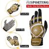 J&S Sporting Spider Grip Baseball Softball Batting Gloves for Mens and Kids (Black Gold, X-Large) view 4
