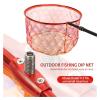 Fish Net Fishing Dip Net Colorful Nano Woven Small Mesh Foldable Landing Net Casting Network Trap Stainless Steel Rod Interface Dip Net view 4