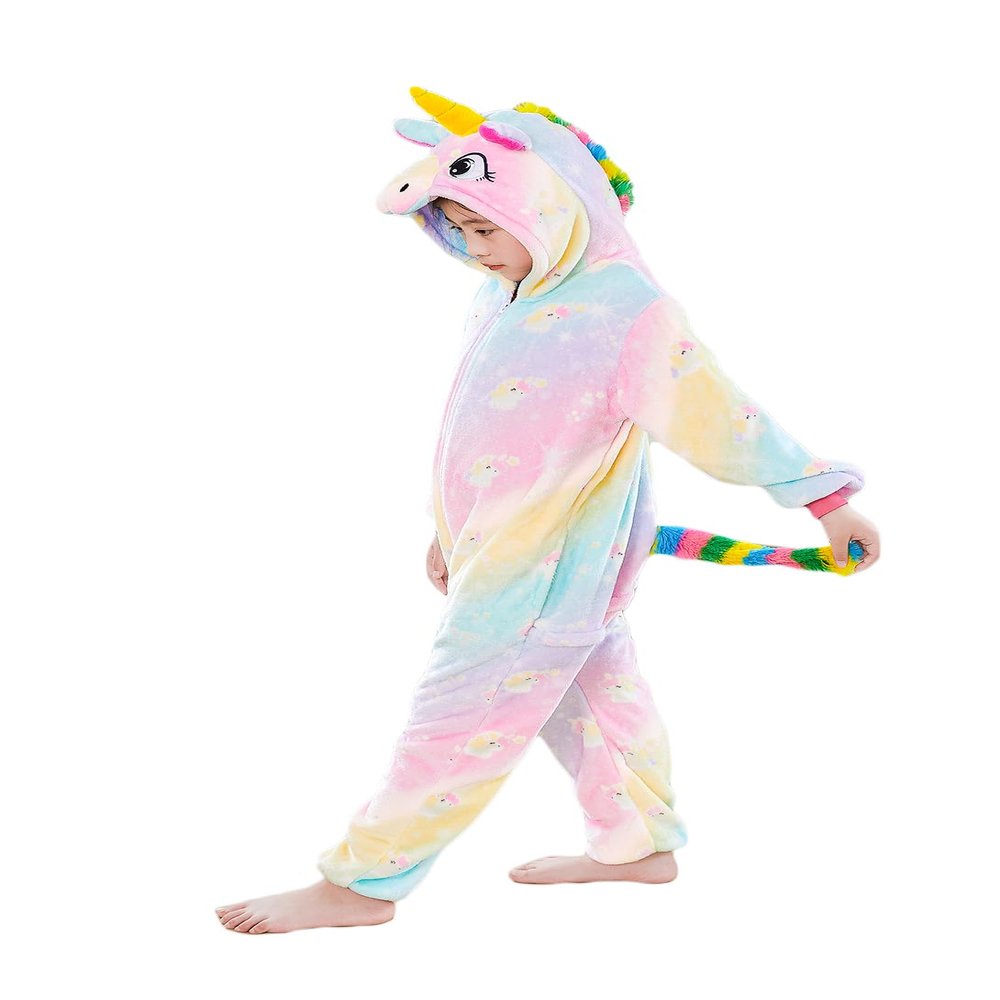 Kids Unicorn Onesie Halloween Christmas Cosplay Costume Sleepwear One-Piece Pajamas for Girls Boys