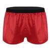 Alvivi Mens Lightweight Shiny Boxer Shorts Loose Fit Panties Sports Short Swimming Trunks Red XX-Large view 2