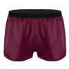 Alvivi Mens Lightweight Shiny Boxer Shorts Loose Fit Panties Sports Short Swimming Trunks Wine Red 3X-Large view 2
