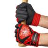 J&S Sporting Spider Grip Baseball Softball Batting Gloves for Mens and Kids (Black Red, X-Small) view 2