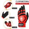 J&S Sporting Spider Grip Baseball Softball Batting Gloves for Mens and Kids (Black Red, X-Small) view 4