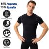 SPVISE Black Compression Shirt Men Short Sleeve Cool Dry Athletic Workout Shirts Sports Baselayer Undershirts Gym Shirt Tops view 3