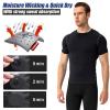 SPVISE Black Compression Shirt Men Short Sleeve Cool Dry Athletic Workout Shirts Sports Baselayer Undershirts Gym Shirt Tops view 4
