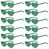 Colrea 12 Pairs Heart Sunglasses for Women Men, Trendy Heart Shaped Rimless Transparent Sunglasses, Colorful Frameeless Glasses, Bachelorette Party Favors view 1