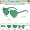Colrea 12 Pairs Heart Sunglasses for Women Men, Trendy Heart Shaped Rimless Transparent Sunglasses, Colorful Frameeless Glasses, Bachelorette Party Favors view 2