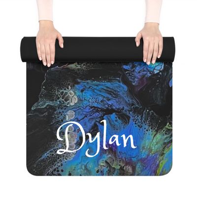 Personalized Under the Sea Sea Life Coral Reef Non-Slip Rubber and Soft Suede Cushiony yoga mat Impact Lessening, Easy on joints, knees. ankles, wrists, back, neck, Pilates Mat Meditation Mat, Exercise Home and Gym Mat