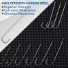 Dr.Fish 100 Pack Aberdeen Hooks Freshwater Fishing Hooks, Extra Long Shank Light Wire, Crappie/Bass/Bream/Bluegill/Panfish Fishing 1/0 view 3
